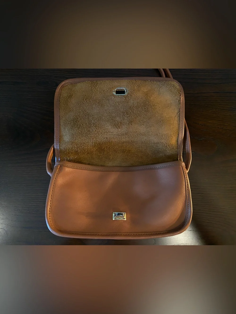 Classic Brown Leather Crossbody Bag